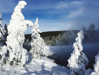 Scenic view of frozen river