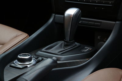Close-up of car gearshift