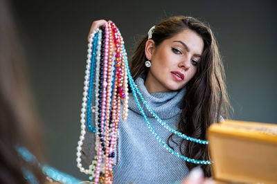 Portrait of beautiful young woman