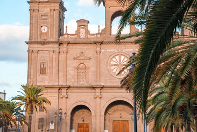 Beautiful view of the cathedral santa ana vegueta in las palmas