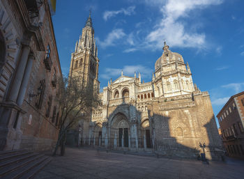 Low angle view of historic building against sky