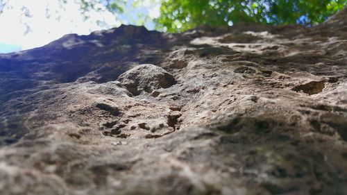 Close-up of mountain against sky