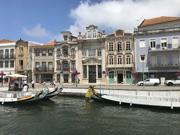 Boats in canal, aveiro portugal 