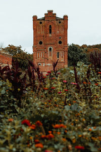 Low angle view of historic building against sky