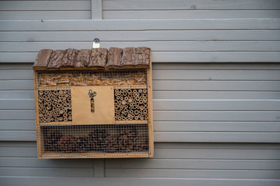 Close-up of closed wooden door