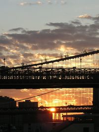 View of bridge at sunset