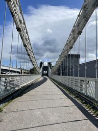 Low angle view of bridge against sky