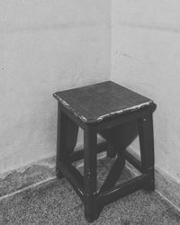 Close-up of wooden table