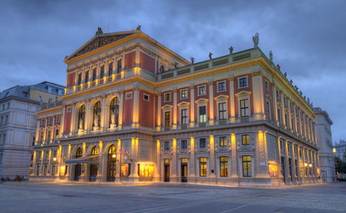 Great hall of wiener musikverein, viennese music association, vienna, austria