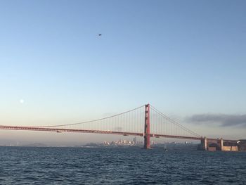 Suspension bridge over sea