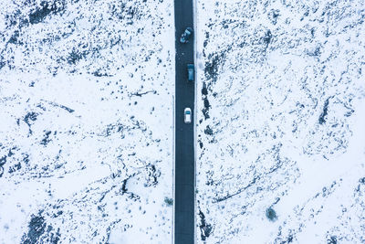 Full frame shot of swimming pool during winter