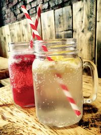 Close-up of drink on table