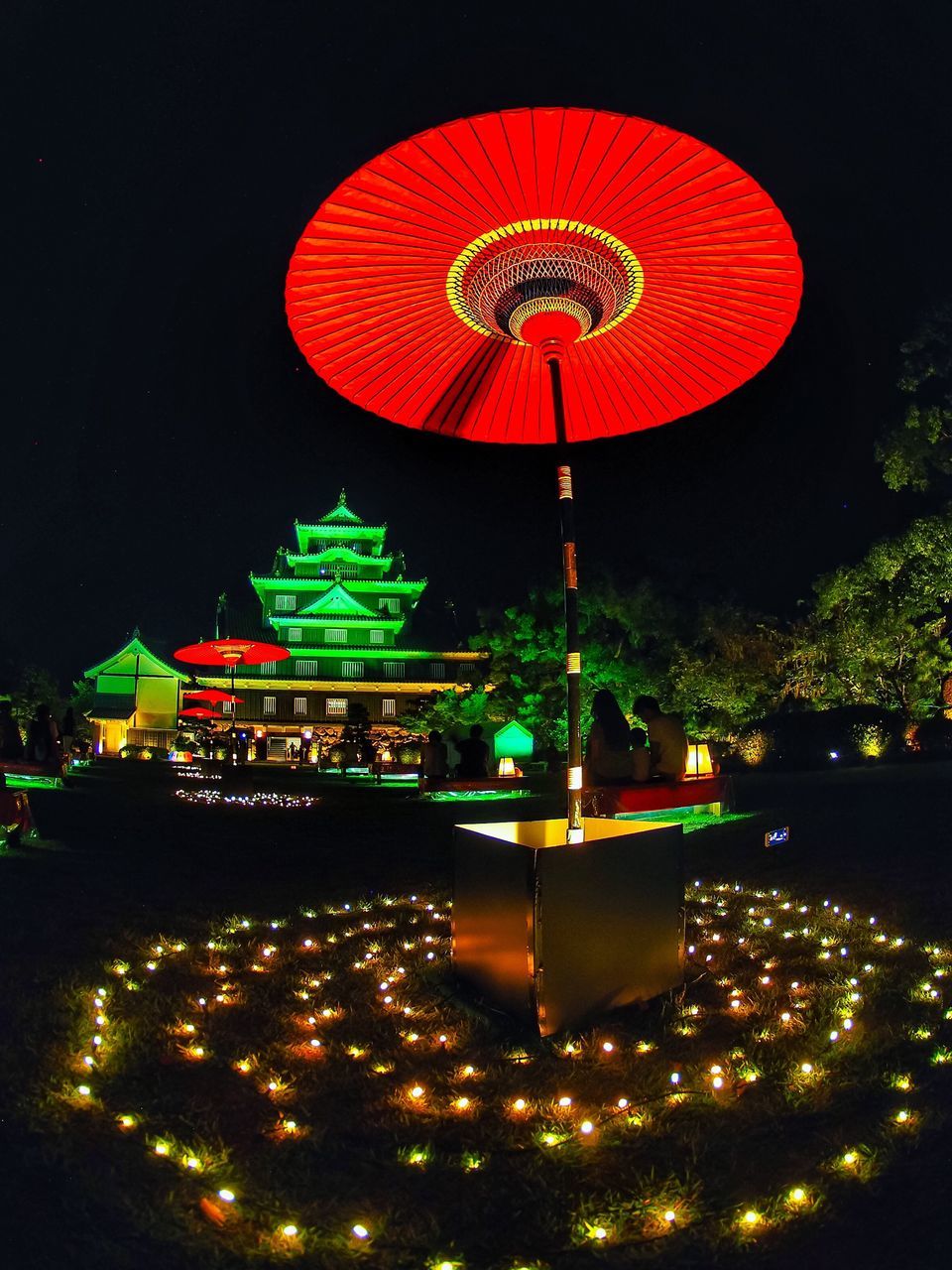 night, illuminated, no people, outdoors, christmas decoration, tree, architecture