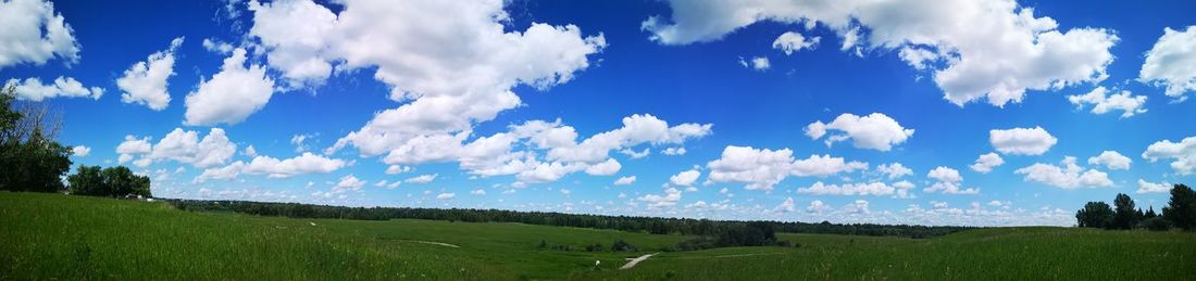 Panoramic view of landscape against sky