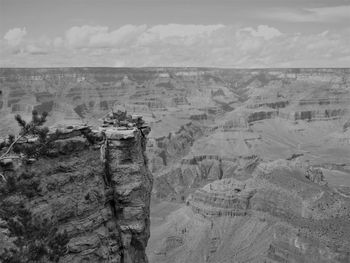 Aerial view of rock formations