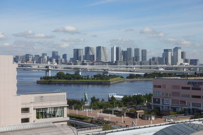Buildings in city against sky