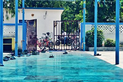 View of swimming pool in building