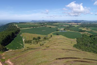 Panoramic view of agriculture field. rural and countryside scene. great landscape.