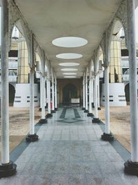 Empty corridor of building