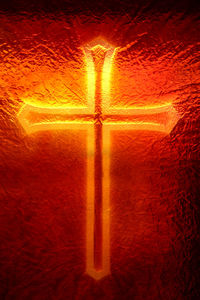 Illuminated lights at night