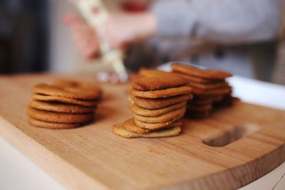 Close-up of bread on table