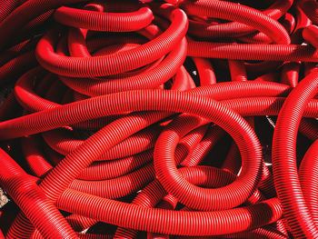 Full frame shot of red pipes