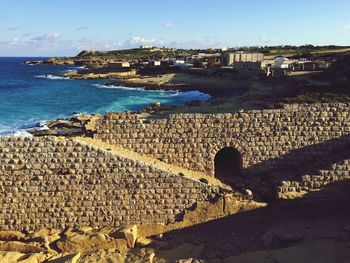 Scenic view of malta seafront against sky