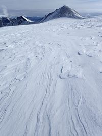 Scenic view of snowcapped mountains