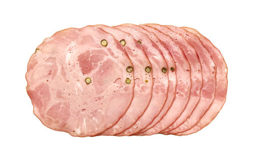 Close-up of bread against white background