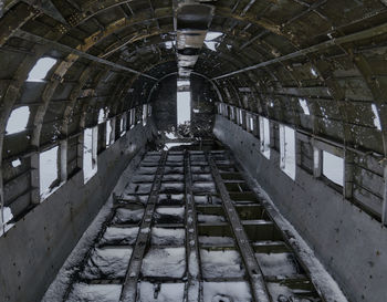 Low angle view of abandoned building