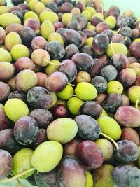 Full frame shot of fresh olives 