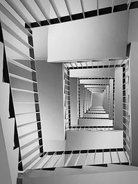 Low angle view of spiral staircase