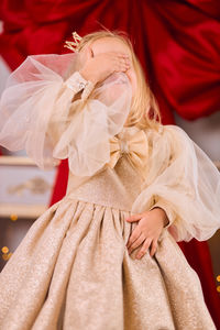 Rear view of woman wearing wedding dress