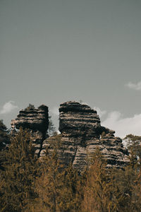 Majestic rock mountains at the bohemian switzerland