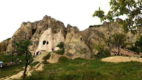 Rock formations on mountain