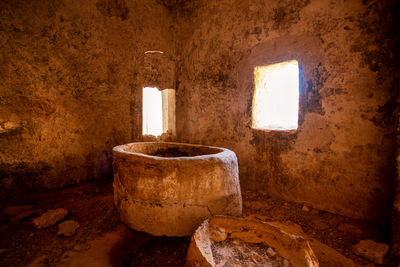 Interior of abandoned building