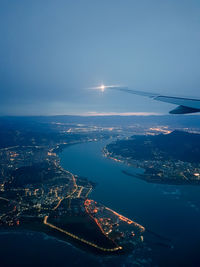 Aerial view of city at waterfront