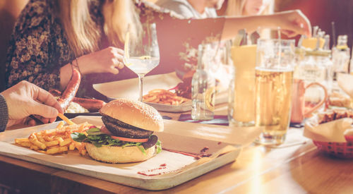 Food on table in restaurant