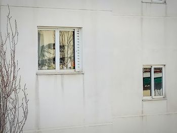 Open door of building