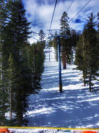 Scenic view of snow covered landscape