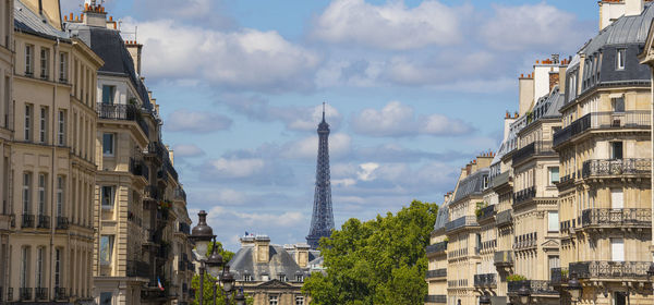 Panoramic view of buildings in city