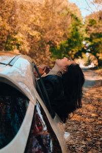 Woman in car