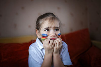 Portrait of boy at home