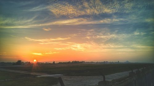 Scenic view of sunset against sky