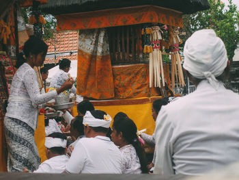 Group of people at temple