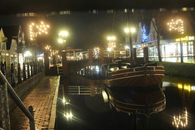 View of illuminated street light at night