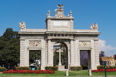 Low angle view of historical building