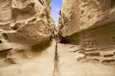 Rock formation on land