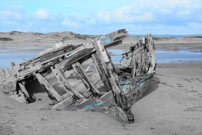 View of abandoned beach