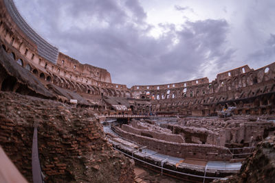 Panoramic view of historic building against sky